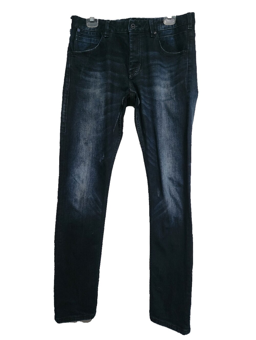 Scotch & Soda Men's Dark Wash Slim Fit Button Fly 5 Pocket Jeans - Blue SZ 32x34